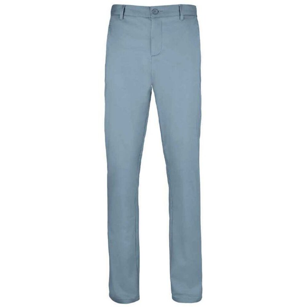 SOLS Mens Jared Stretch Slim Suit Trousers / Creamy Dark Blue